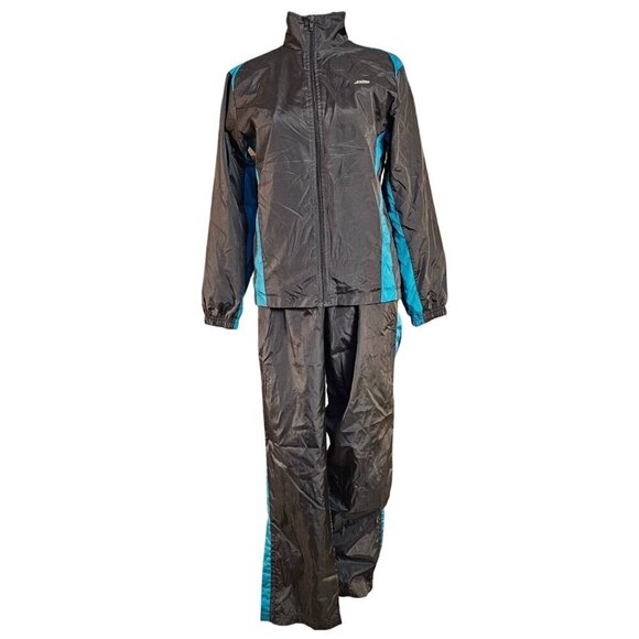AVIA Brand Gray & Blue Tracksuit Set With Zippered Jacket & Pants - Picture 1 of 7